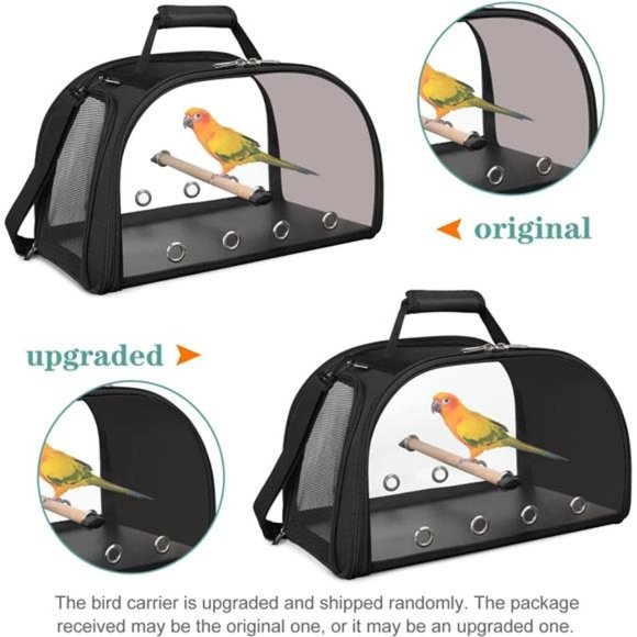 BirdCarrier Portable Pet Bird Travel Cage 16.5"x10"x10"Small Medium Bird Carrier - Picture 2 of 6